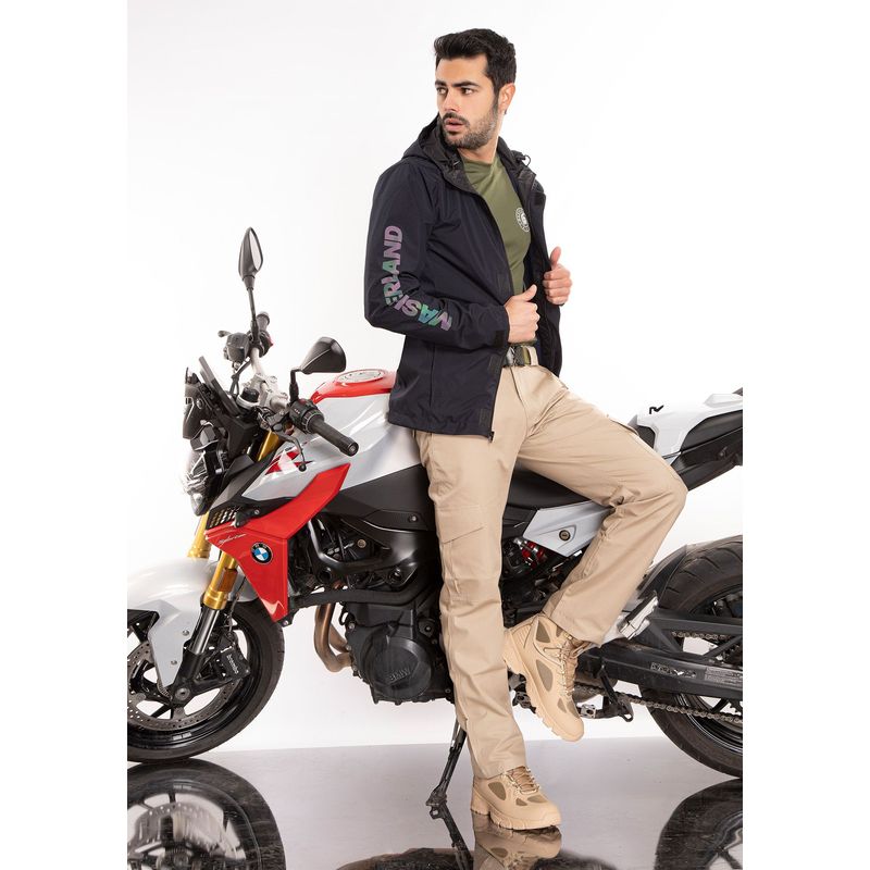 MASHERLAND - Chaqueta Biker Masherland Impermeable Reflectiva.
