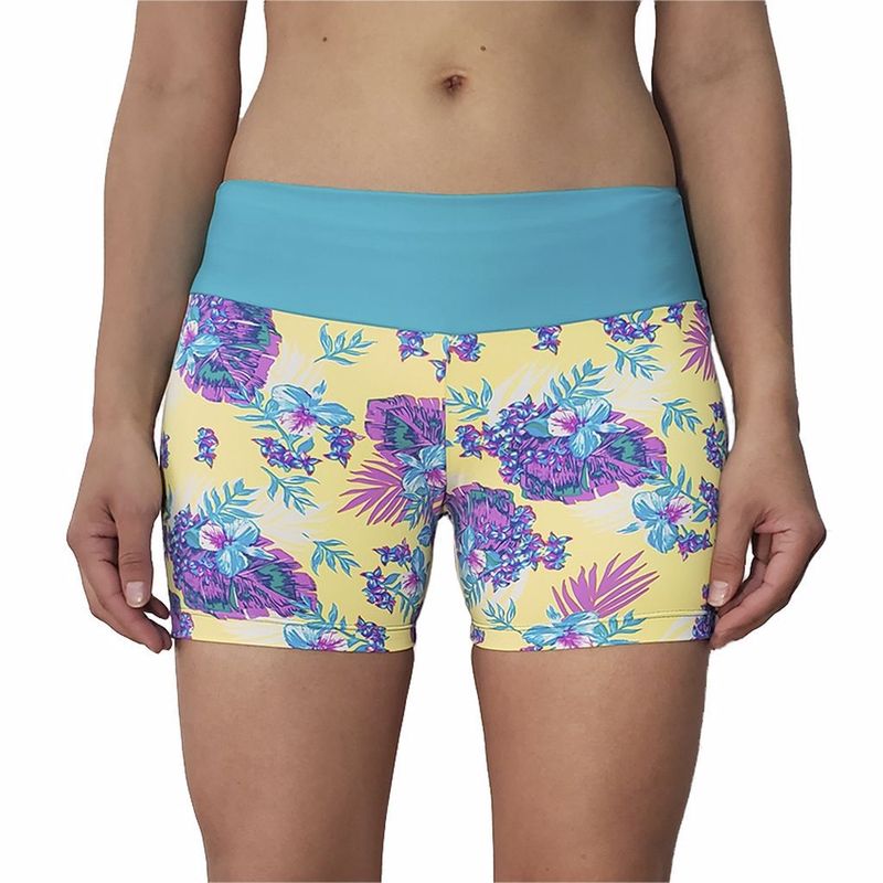 TYKHE - Short Deportivo Estampado Mujer Tykhe Romina Amarillo
