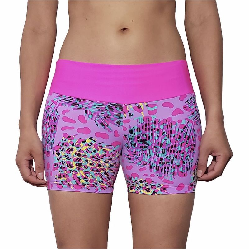TYKHE - Short Deportivo Estampado Mujer Tykhe Cora Morado Amatista