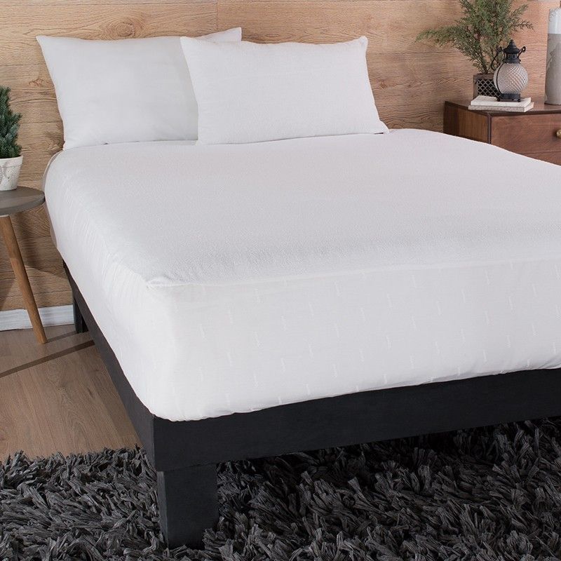 WONDER HOME - Forro Protector Colchón Antifluido Doble Sabana 1.40x 1.90x 25 cm._.