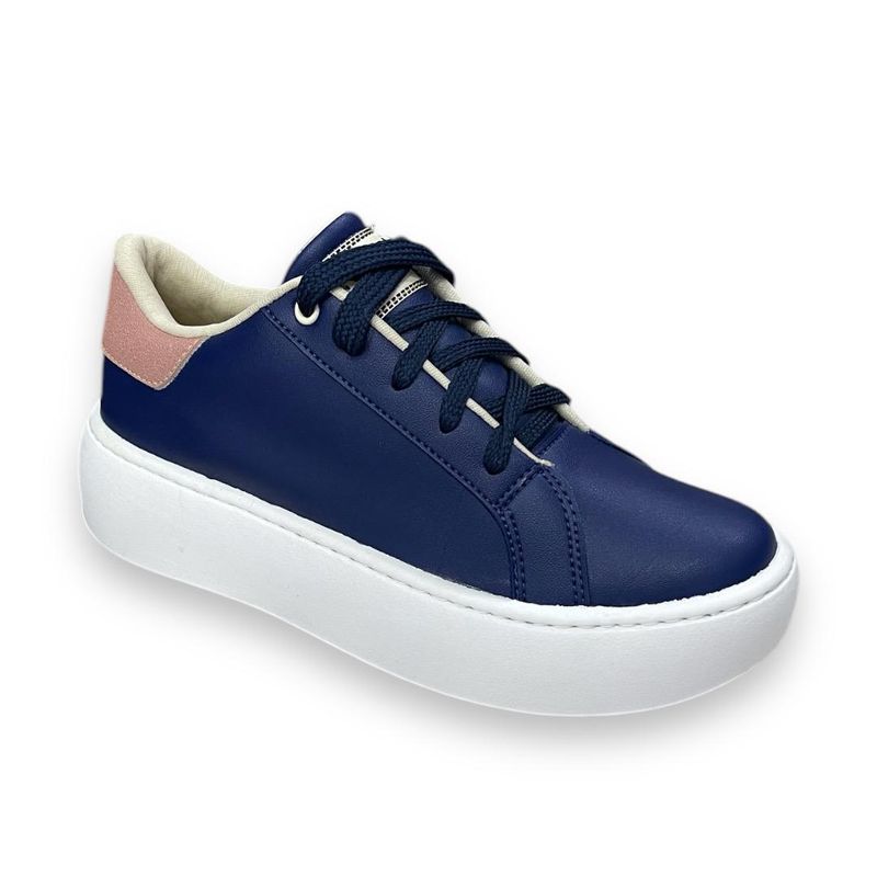 XIAN SHOES - Bolicheros suela alta azul R 10 Mujer