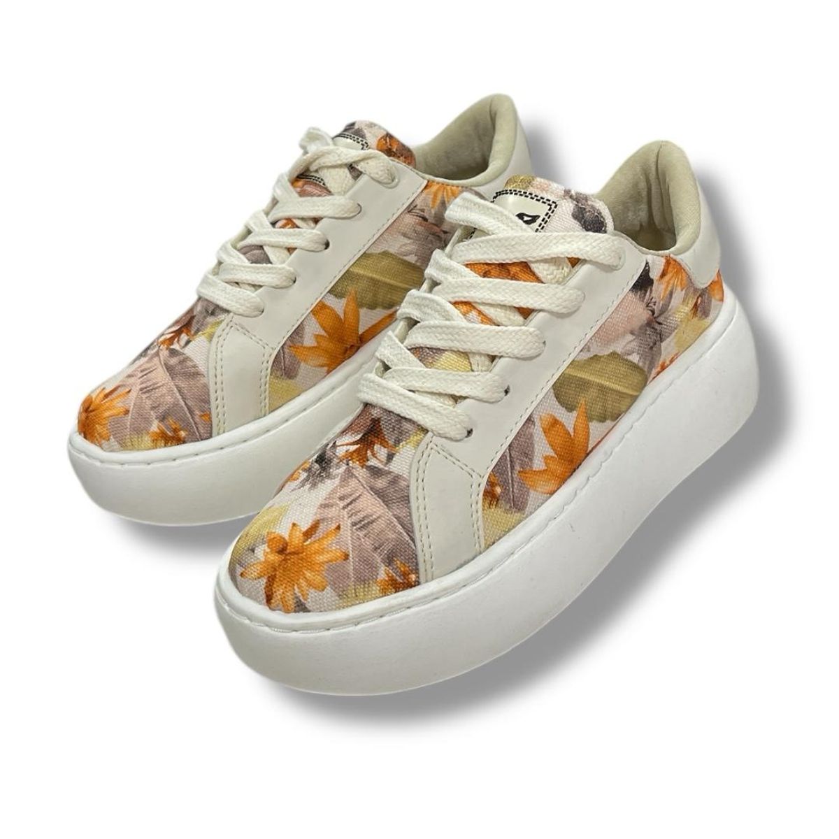 XIAN SHOES - Sneaker flor amarilla Mujer