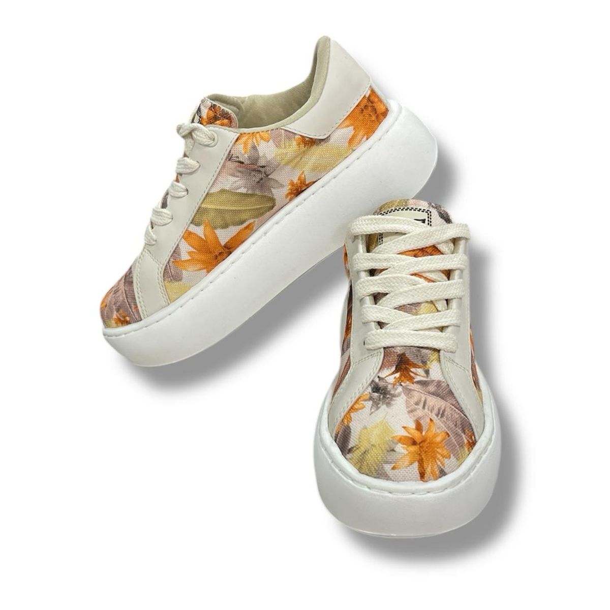XIAN SHOES - Sneaker flor amarilla Mujer