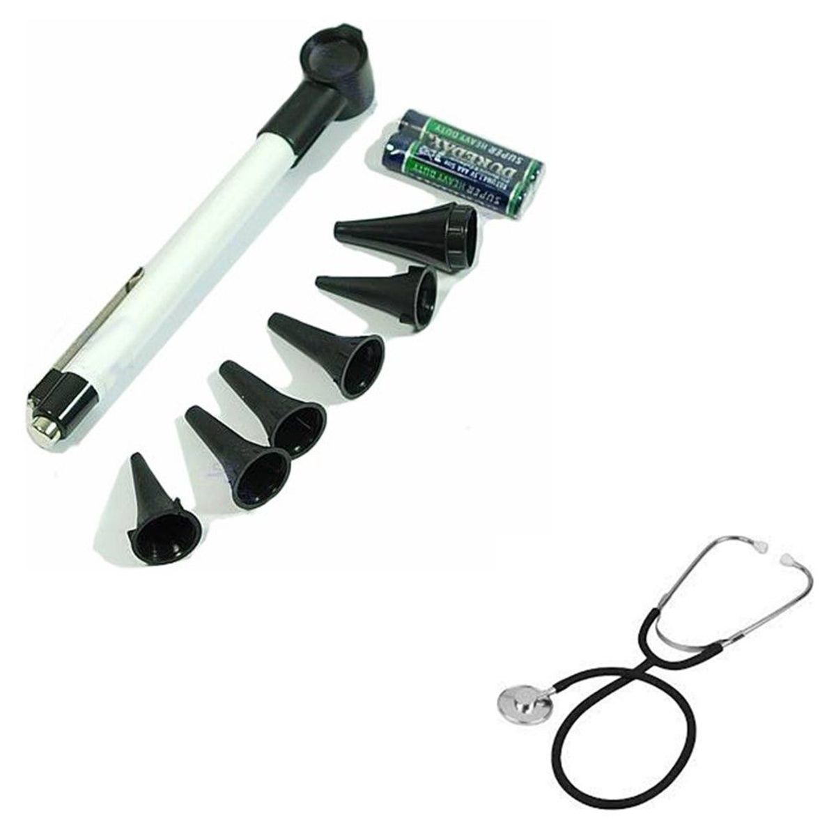 GENERAL - Otoscopio mini  fonendo con especulo y fuente de luz