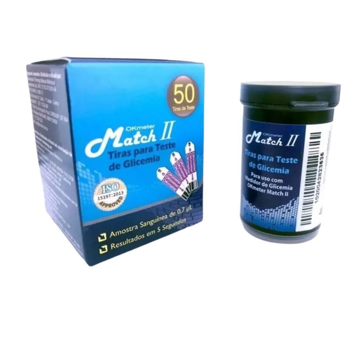 GENERICO - Tirillas para glucometro Match II caja x 50 + tirillas glucometria