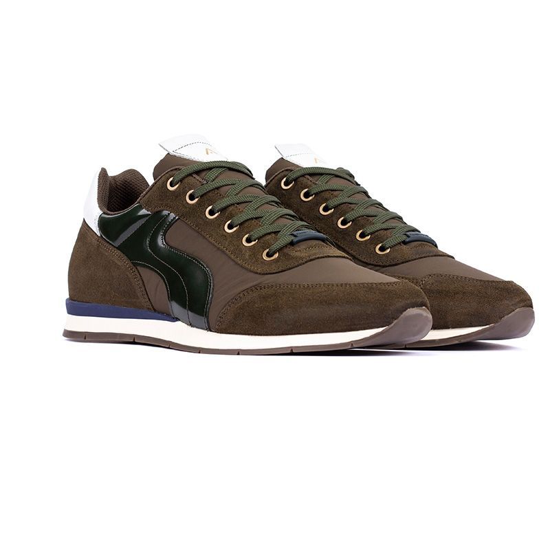 AMBITIOUS - Tenis Casuales Deportivos  DE-8215AM.3 Verde Oscuro