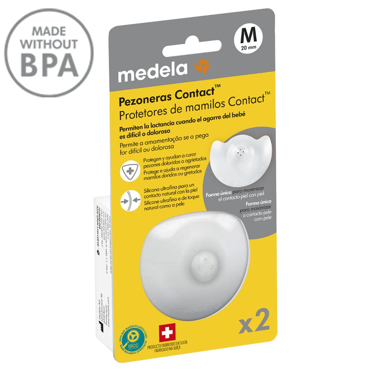 MEDELA - Pezoneras para lactancia Talla M Caja X 2 MEDELA