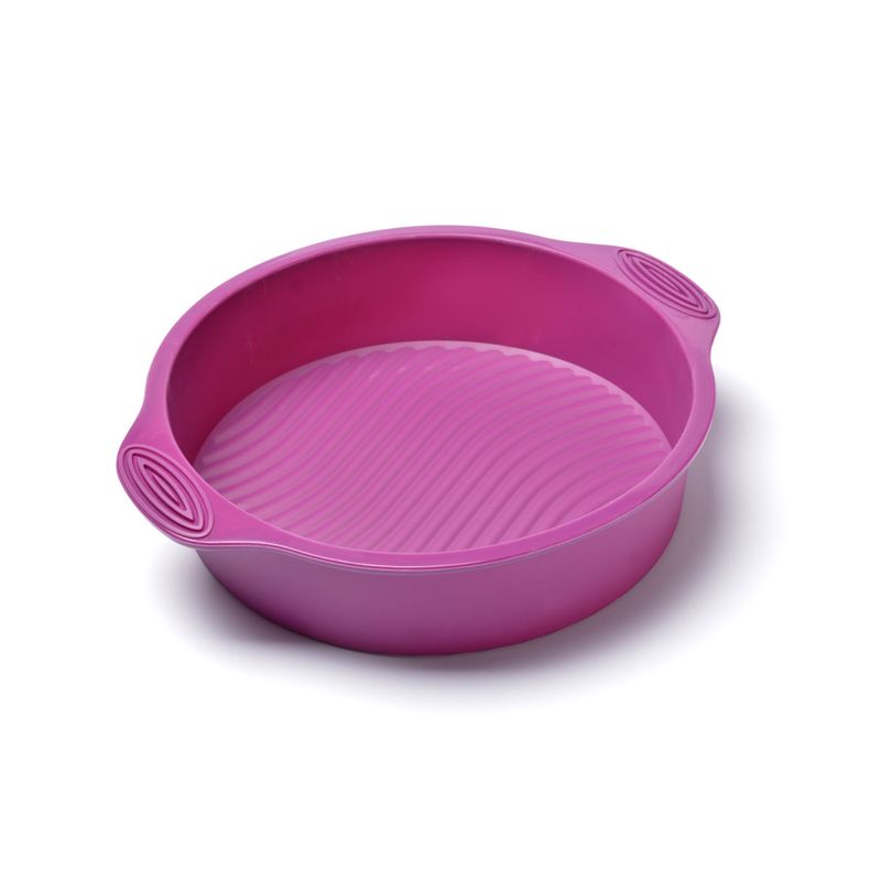PRESS - Molde Redondo de Silicona para Tortas 23x6.3 cm PRESS 77301 - Fucsia