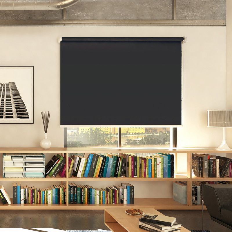 NOVELTY HOME - Cortina Enrollable Blackout Negro 120x180 cm Novelty Home