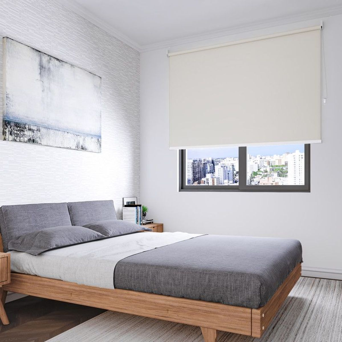 NOVELTY HOME - Cortina Enrollable Blackout Beige 120x180 cm Novelty Home