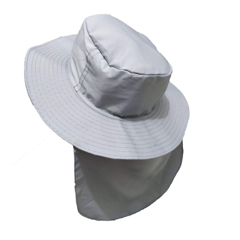 VELBROS - Sombrero Safari Proteccion Sol Cuello Solapa Pesca Deporte - Gris