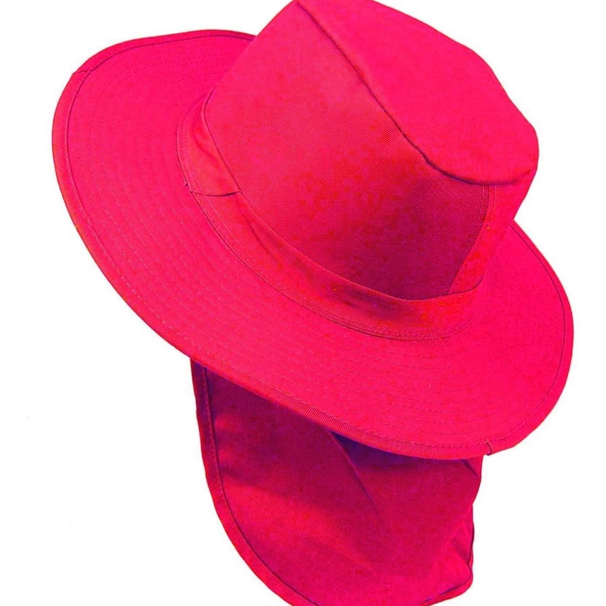 VELBROS - Sombrero Safari Proteccion Sol Cuello Solapa Pesca Deporte - Rojo
