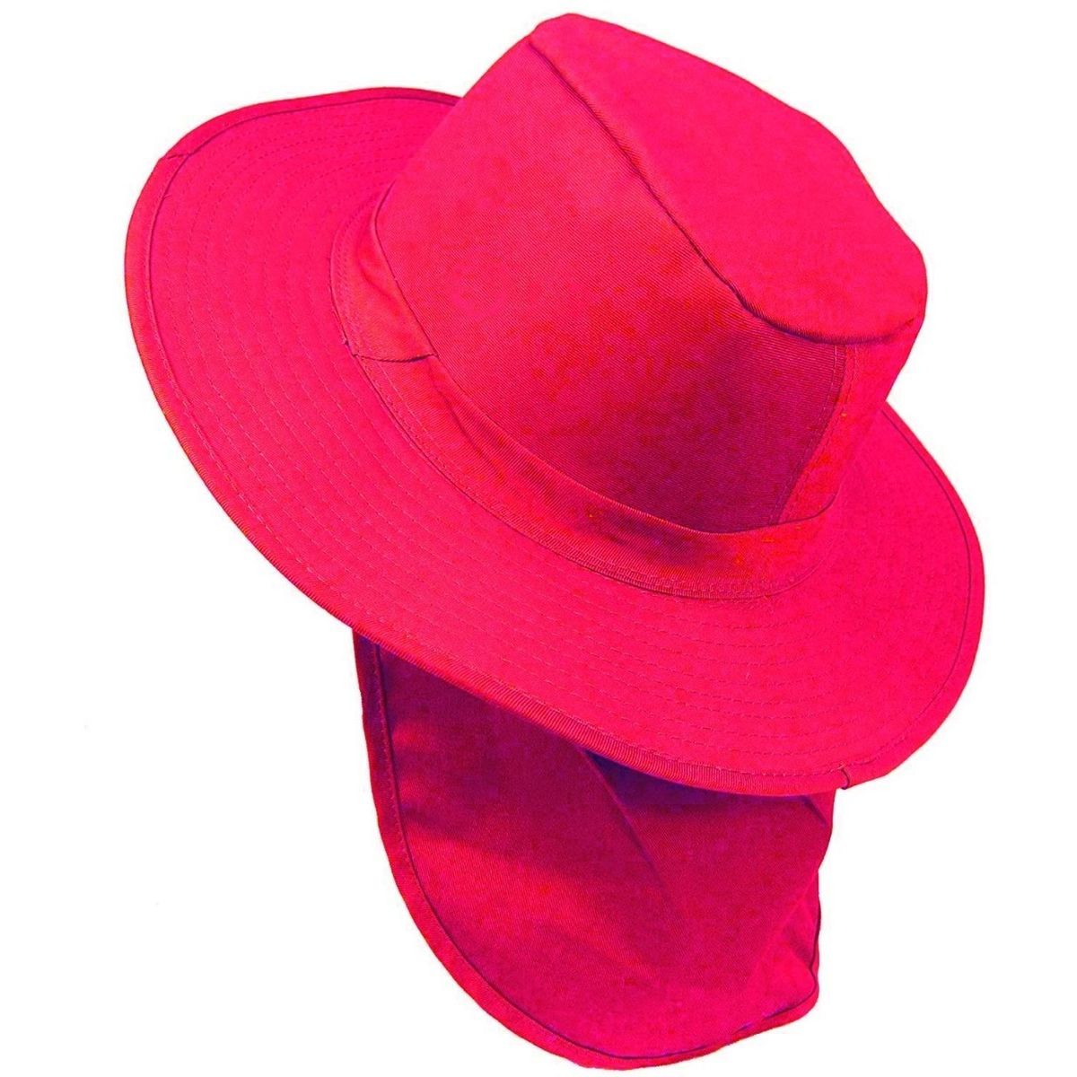 VELBROS - Sombrero Safari Proteccion Sol Cuello Solapa Pesca Deporte - Rojo
