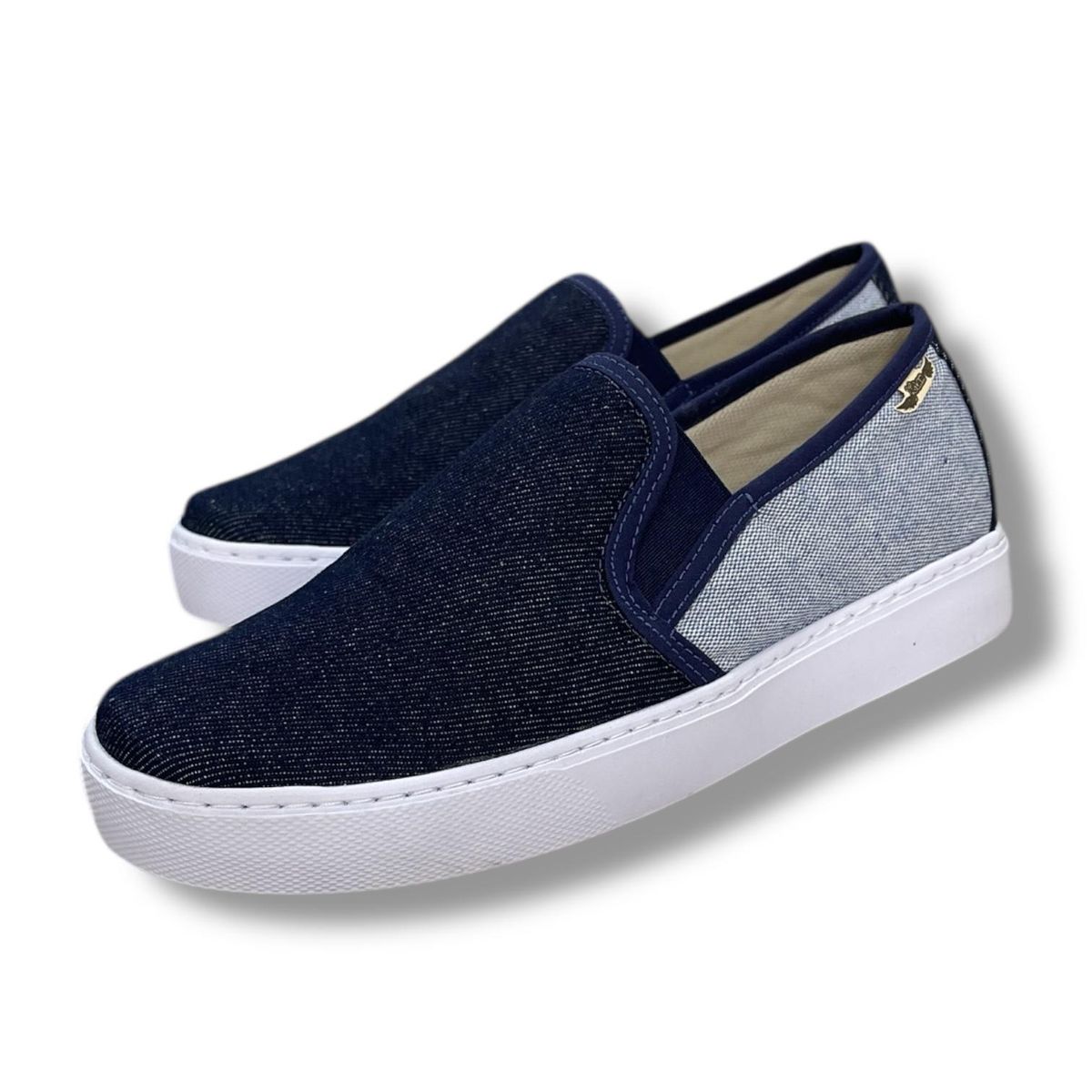 XIAN SHOES - Oxforf mocasin azul y celeste Hombre