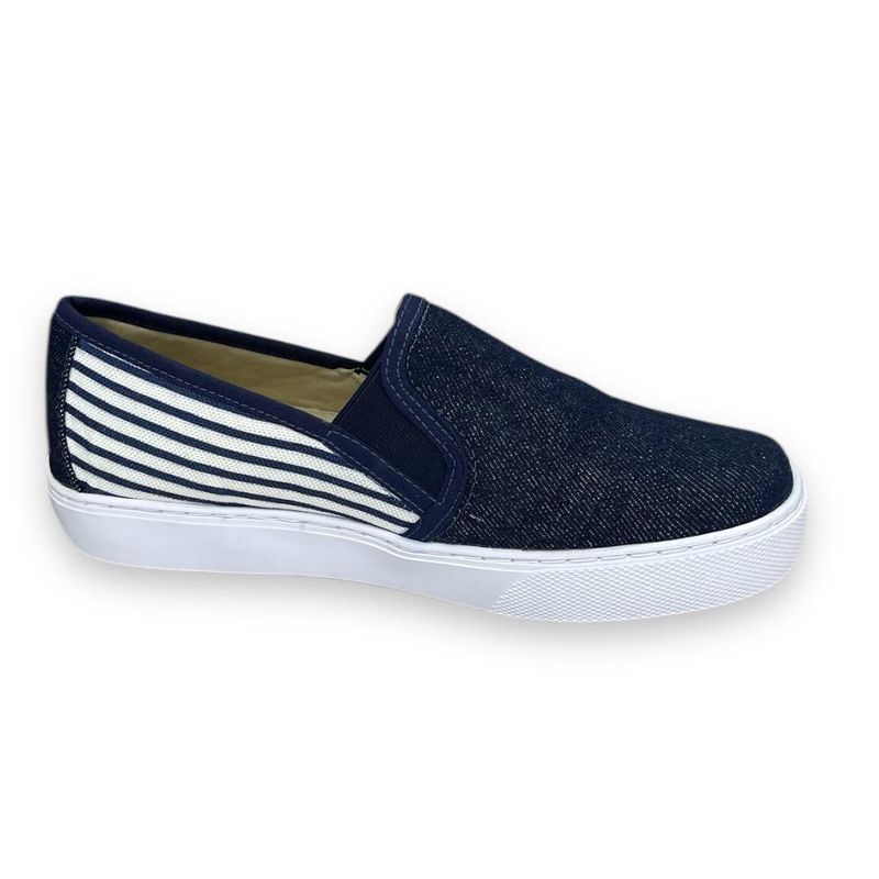 XIAN SHOES - Oxford azul con rayas hombre
