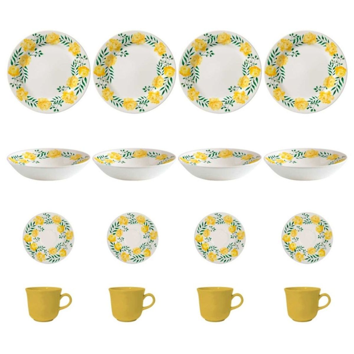 CORONA - Vajilla Corona Alice 16 Piezas 4 Puestos