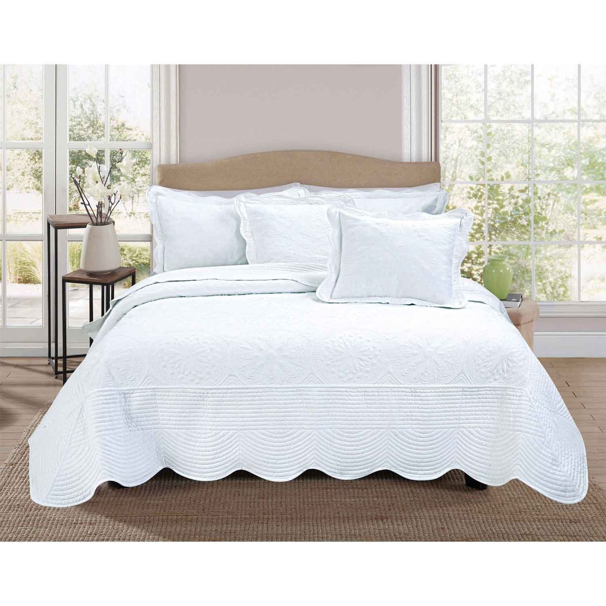 MY HOME STORE - Cubrelecho Bordado de Poliéster 500G My Home Store