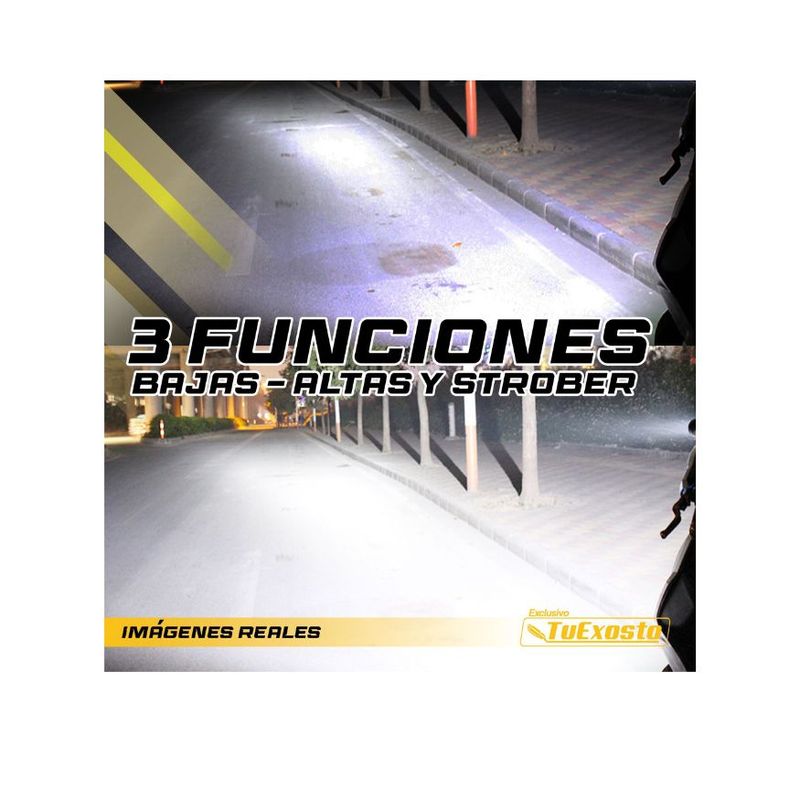 DIANSHENG - 2 Exploradoras Led 10.000 Lm Para Moto Universal 3 Funciones
