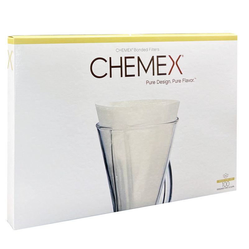 CHEMEX - Filtros Chemex 3 Tazas Semicírculos (100 unidades)