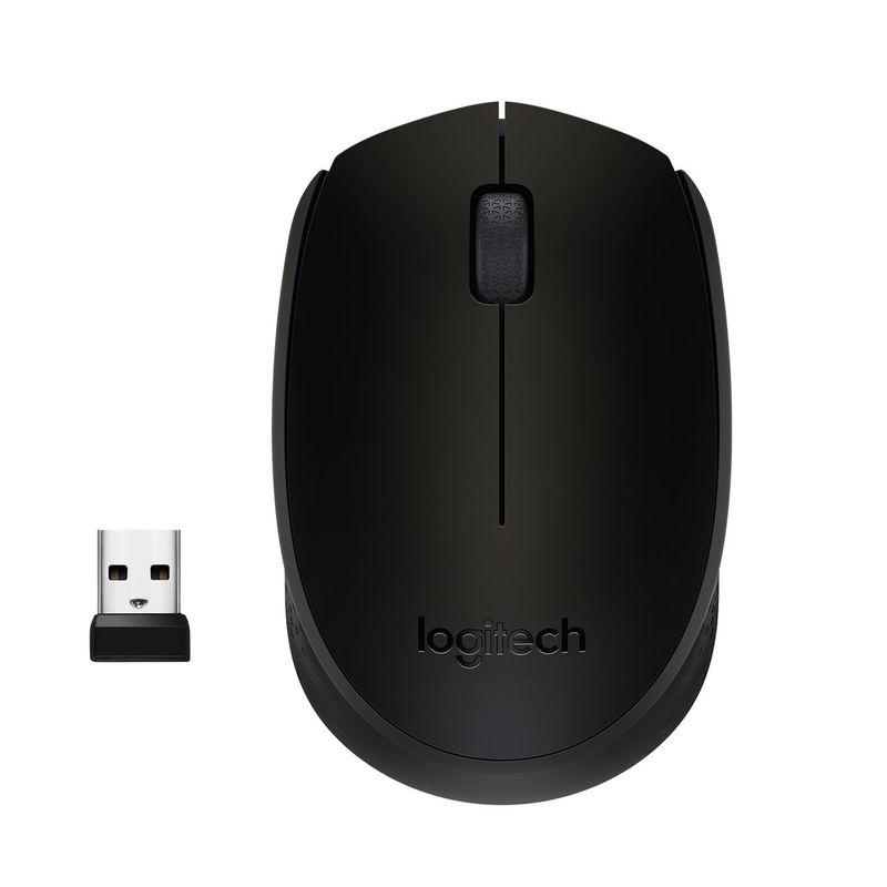 LOGITECH - Mouse Inalámbrico Logitech M170, Cómodo Y Portátil, Win Mac  – Negro