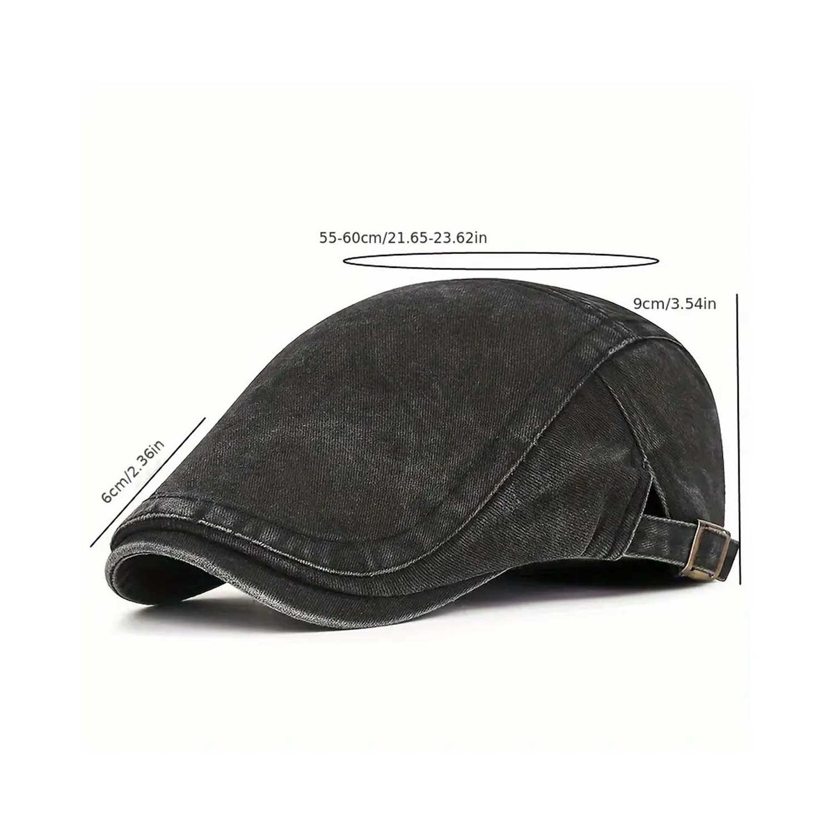 VELBROS - Boina Inglesa Correa Gorra Gorro Sol Beret Sombrero - Gris oscuro