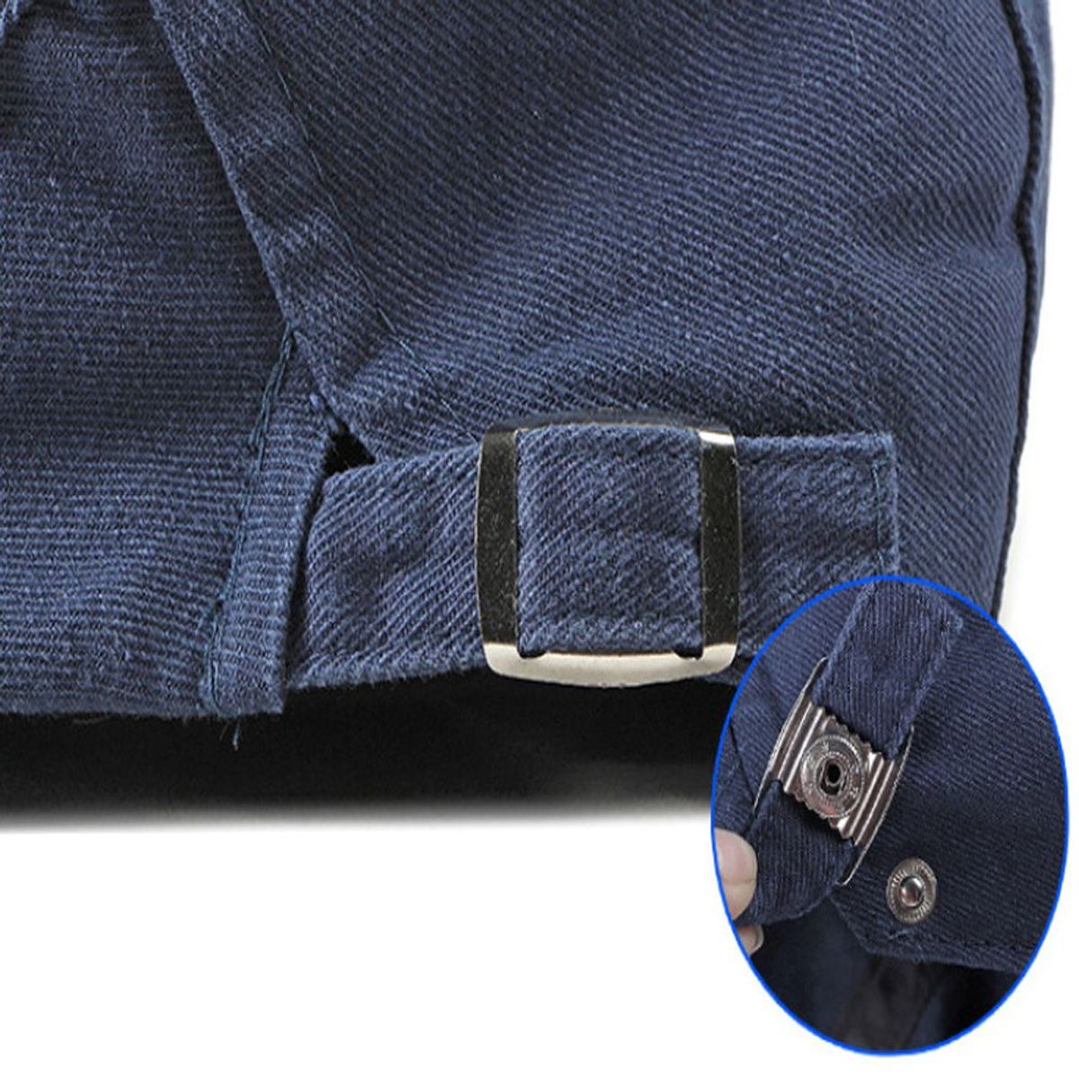 VELBROS - Boina Inglesa Correa Gorra Gorro Sol Beret Sombrero - Azul oscuro