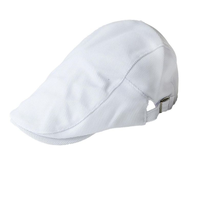 VELBROS - Boina Inglesa Correa Gorra Gorro Sol Beret Sombrero - Blanco