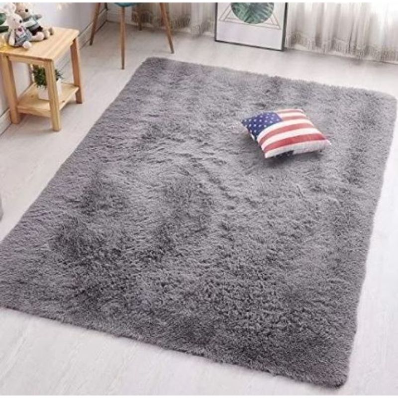 FEEL GREEN - Tapete Alfombra Peluda Gris Perla Tapete Peluche Grande  230×150 Cm