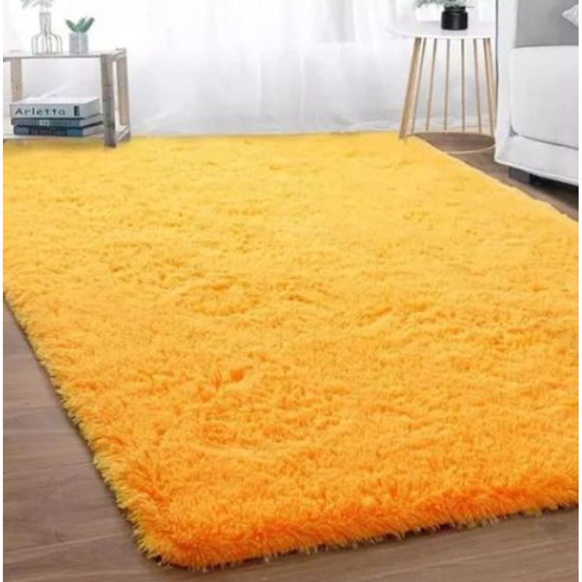 FEEL GREEN - Tapete Alfombra Peluda Mostaza Tapete Peluche Grande  230×150 Cm
