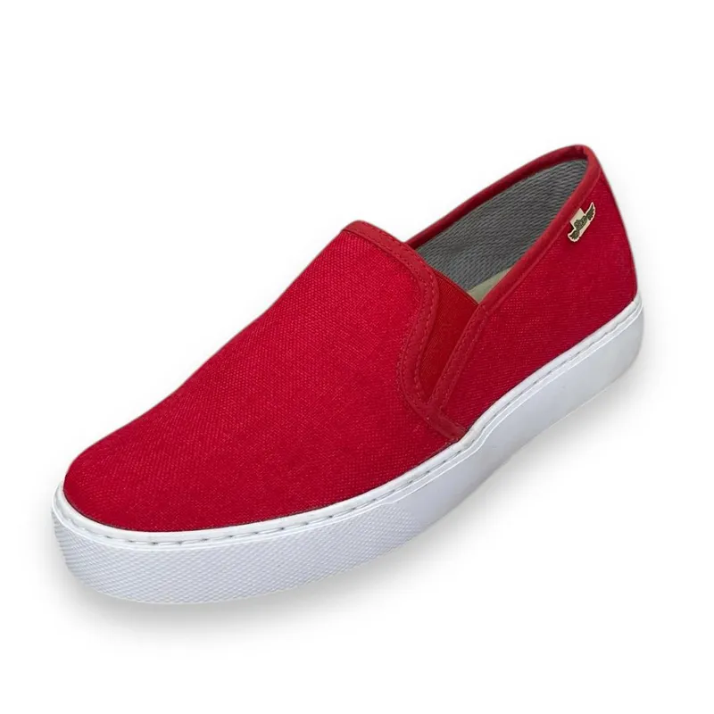 XIAN SHOES - Oxford mocasin rojo Hombre