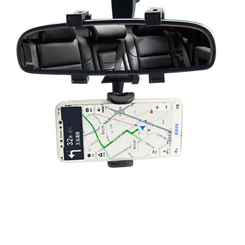SISDATA - Soporte Base Holder Para Celular V4 Espejo Retrovisor Carro
