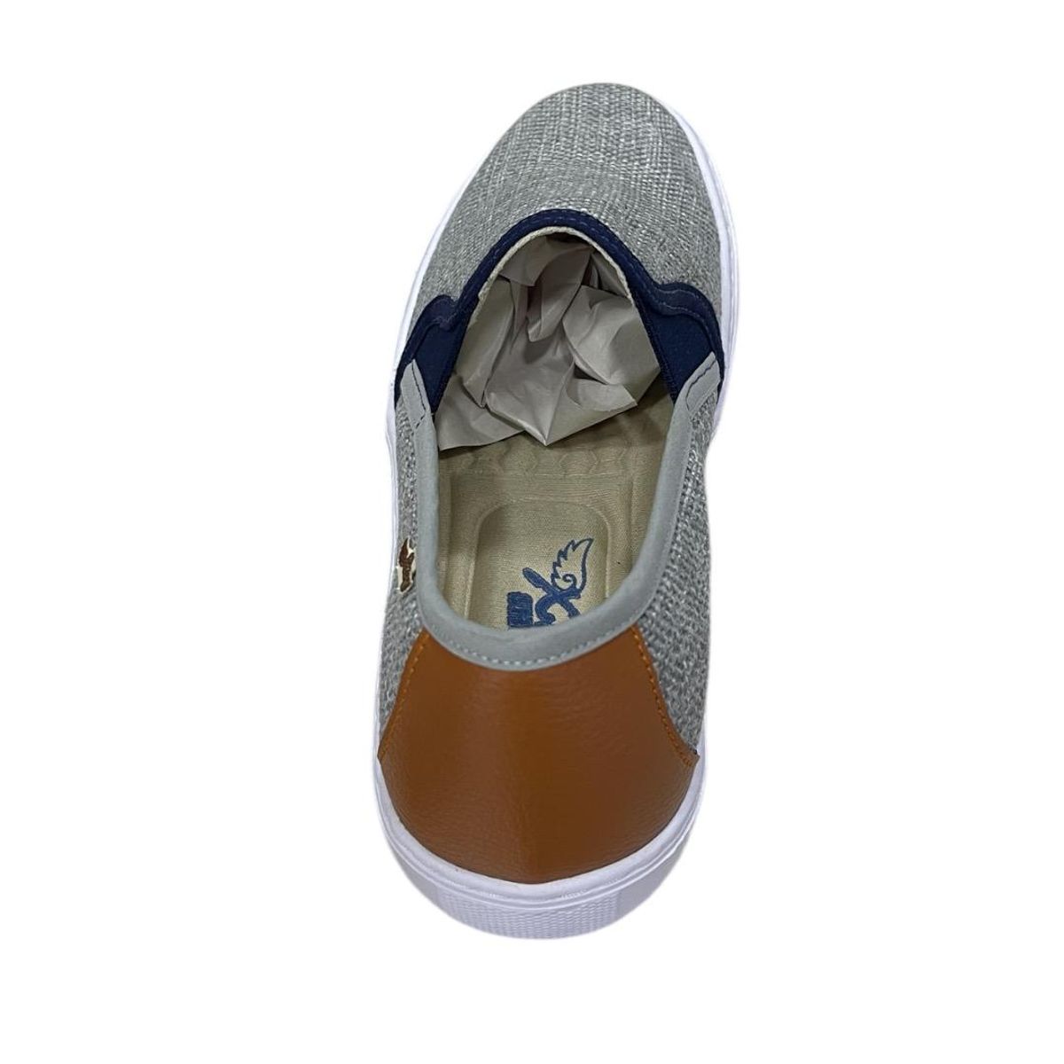 XIAN SHOES - Oxford mocasin gris claro Hombre