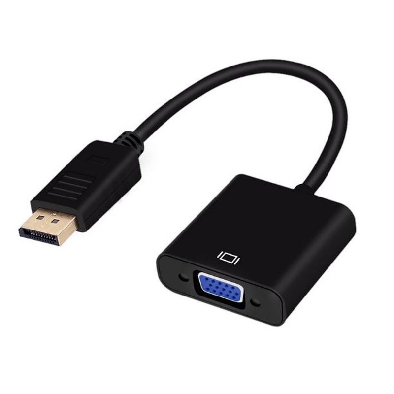 SISDATA - Adaptador Convertidor Displayport A Vga 1080p Certificado