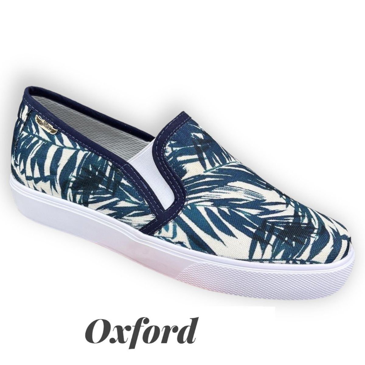 XIAN SHOES - Oxford mocasin ramas azules Hombre