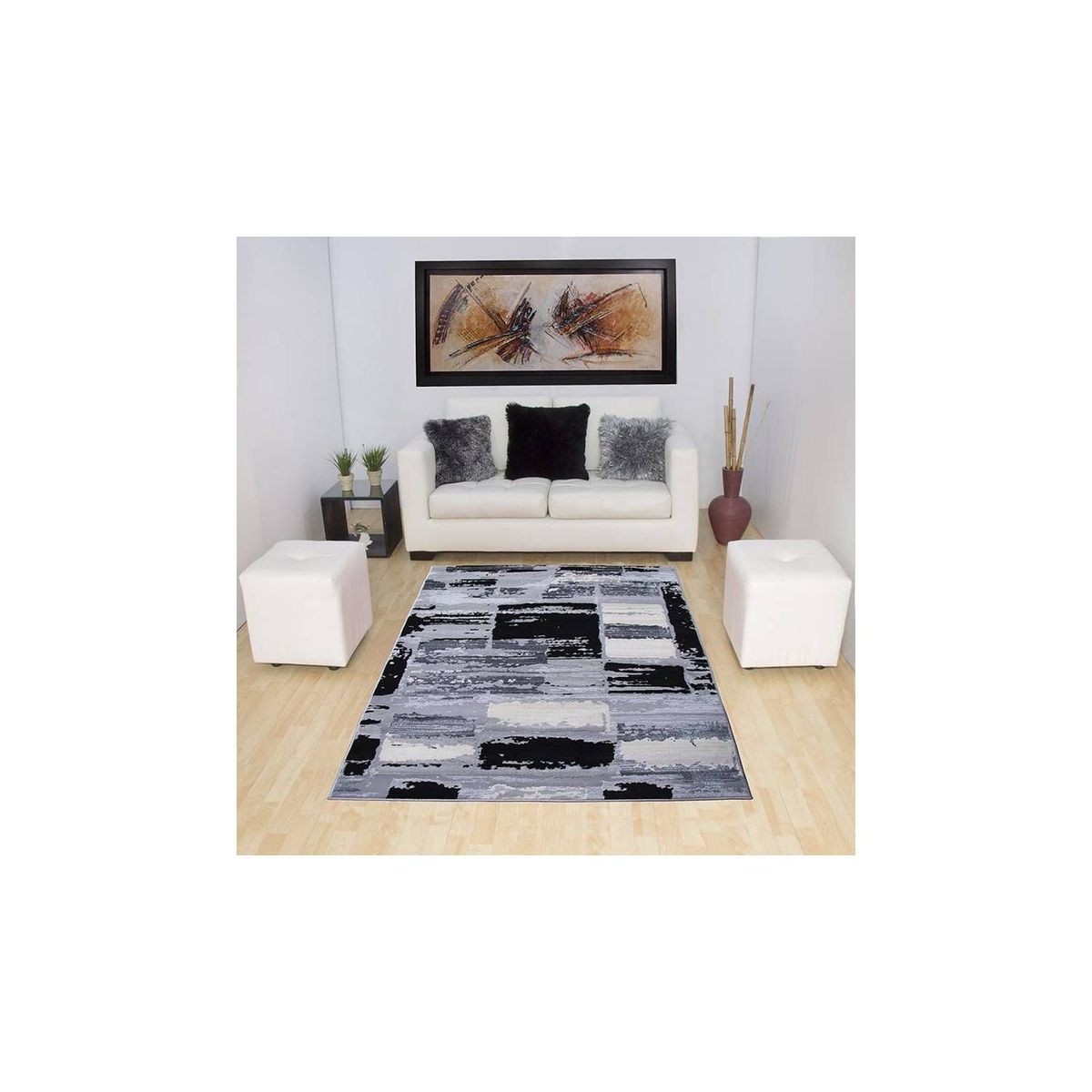 MITAPETE COM - Tapete moderno 120 x 170 cm gris