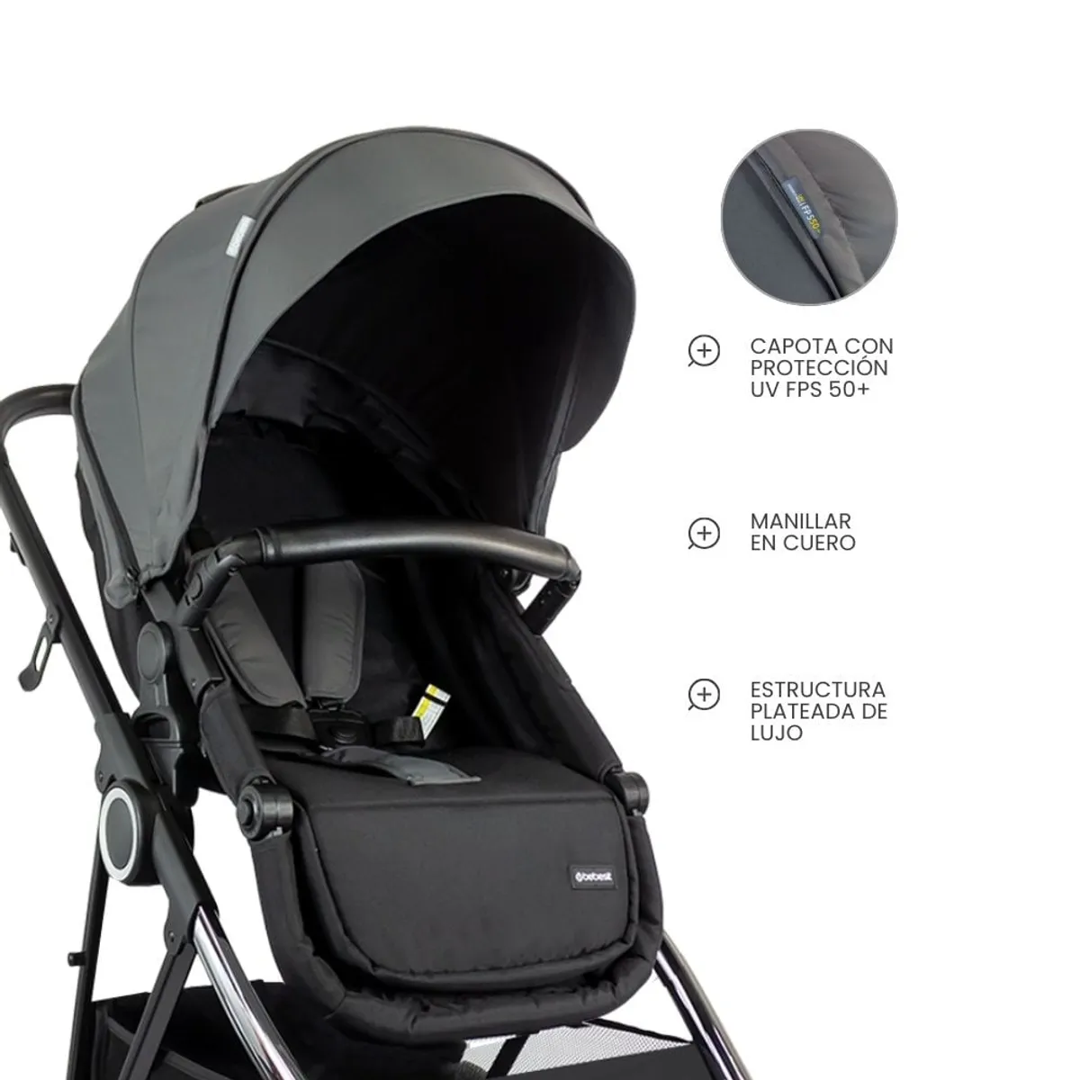 BEBESIT - Coche Bebé Travel System Cosmos Gris Bebesit