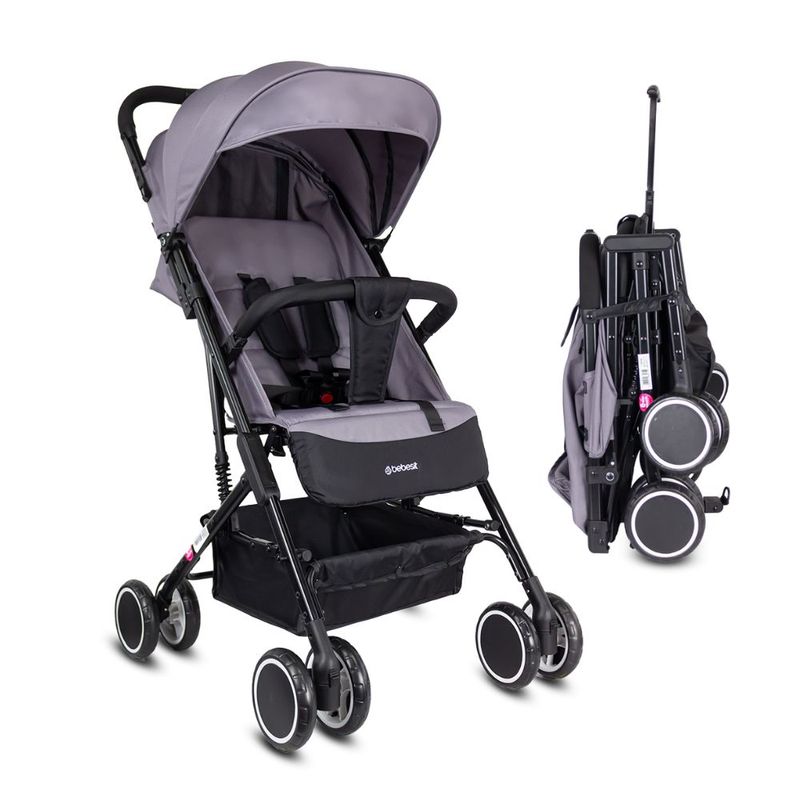 BEBESIT - Coche Para Bebe Paseador Tipo Maleta Bebesit Bit Gris