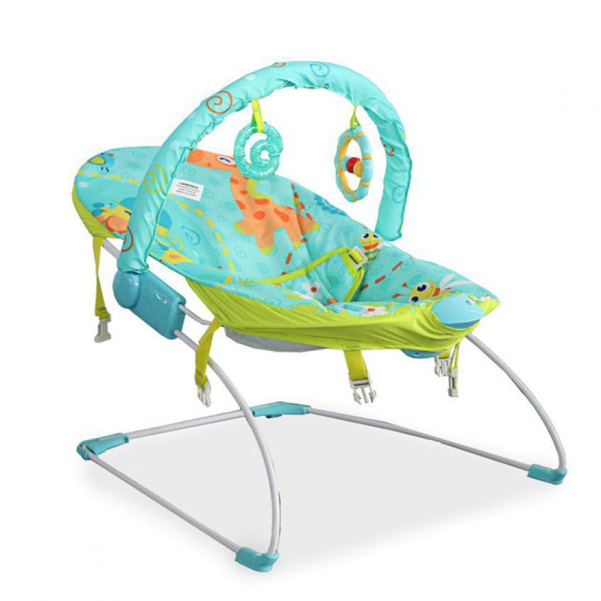 BEBESIT - Silla mecedora vibradora bebe sonidos + Barra de juguetes