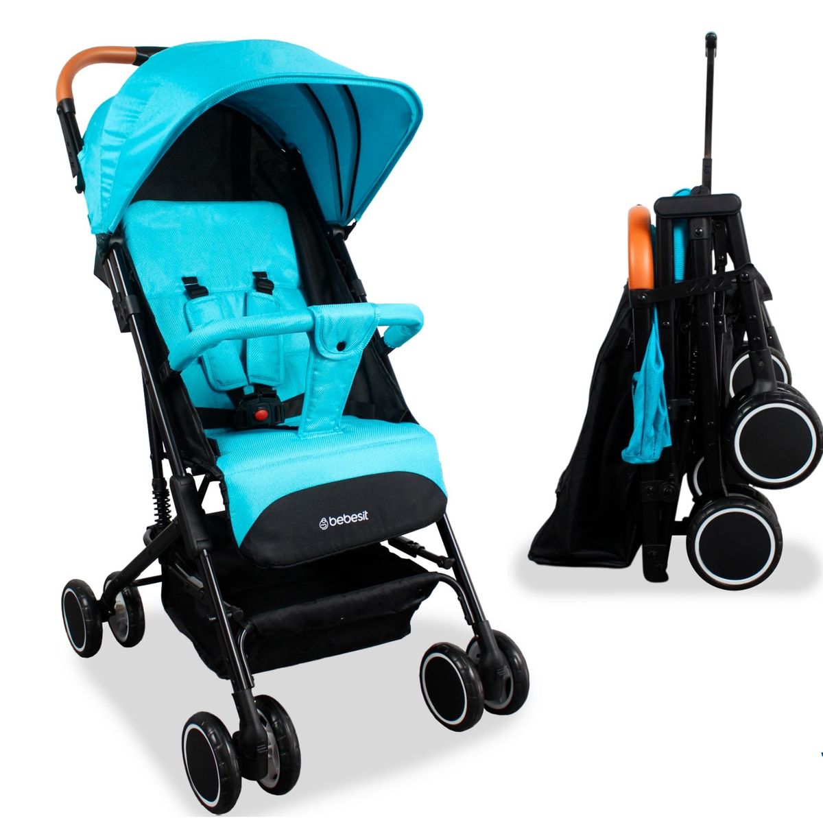 BEBESIT - Coche Para Bebe Paseador Tipo Maleta Bebesit Bit Azul