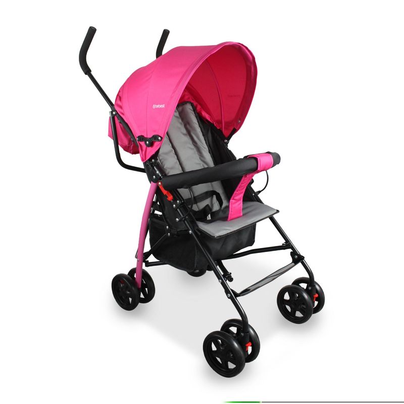 BEBESIT - Coche Paseador para Bebé Click Rosa Bebesit  Ligero con Capota