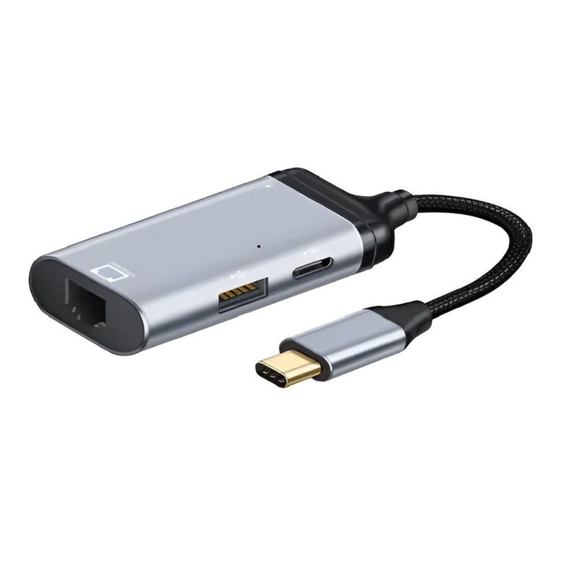 SISDATA - Adaptador Usb-c A Rj45 Power D Usb-c Celular Portátil iPad