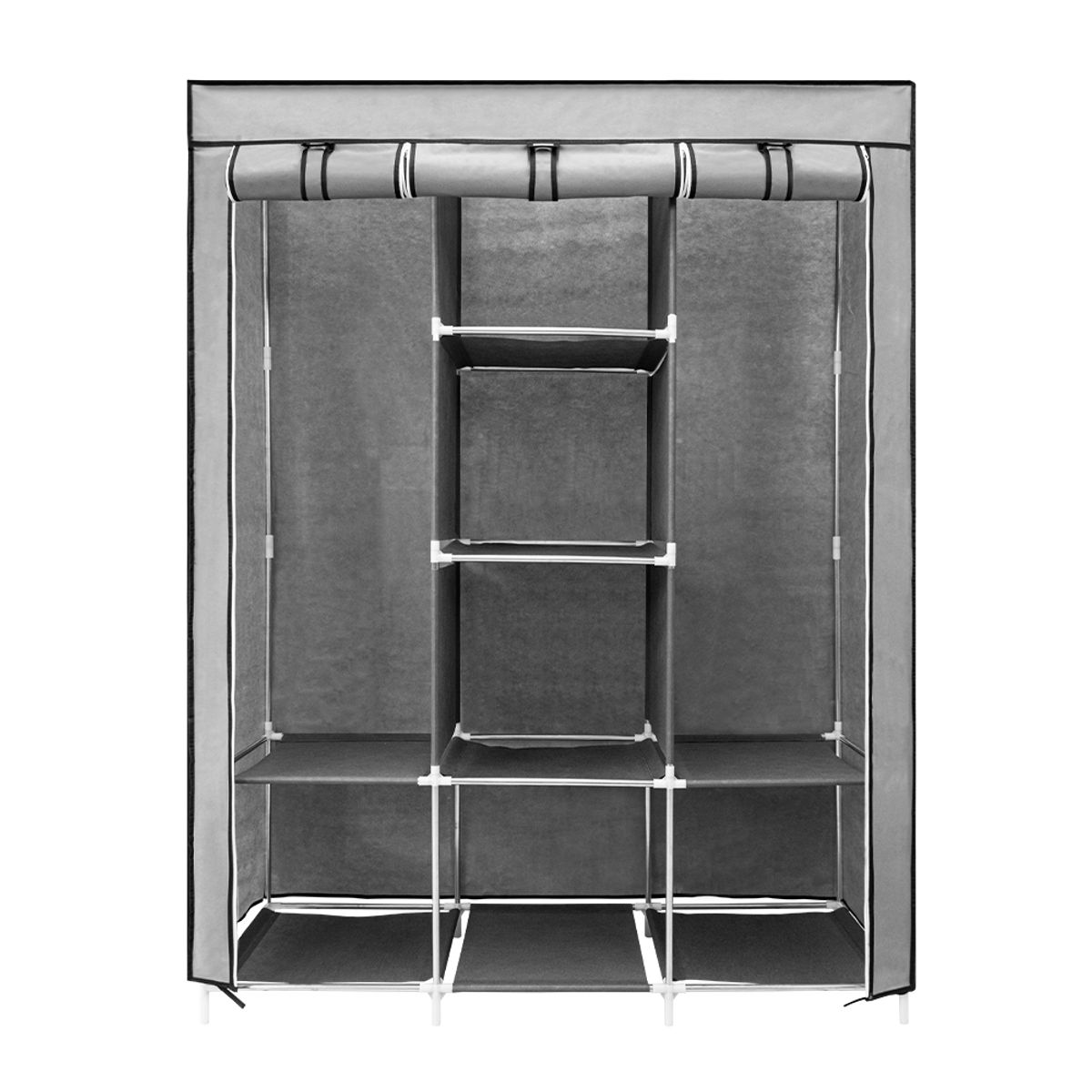 STAY ELIT - Clóset ropero armable reforzado 1.75 m para hogar color gris moderno