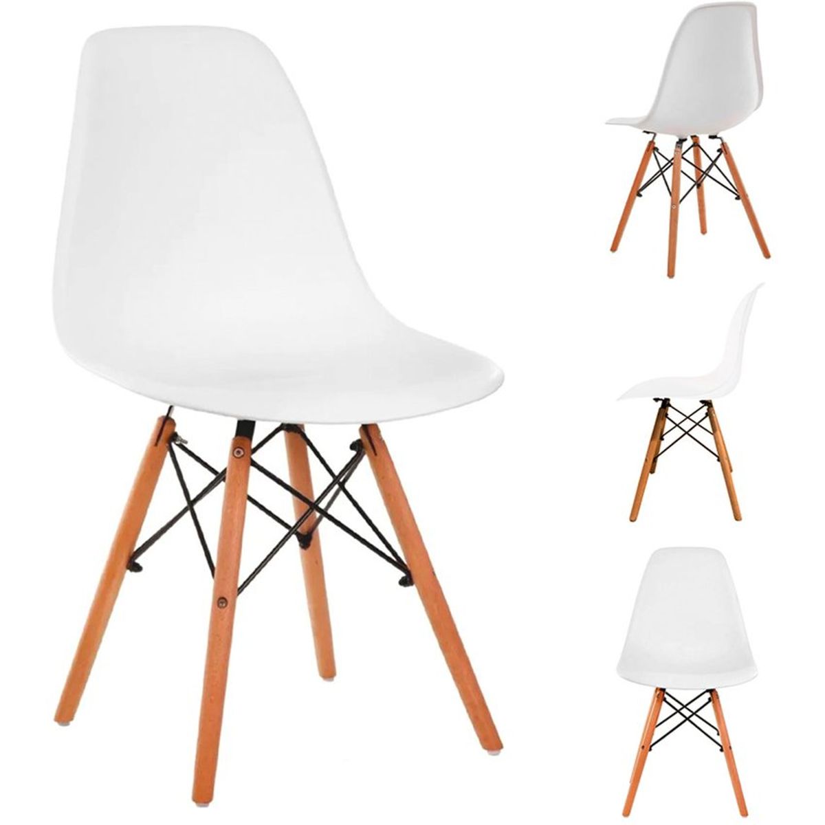 STAY ELIT - Set de 2 sillas minimalistas color blanco