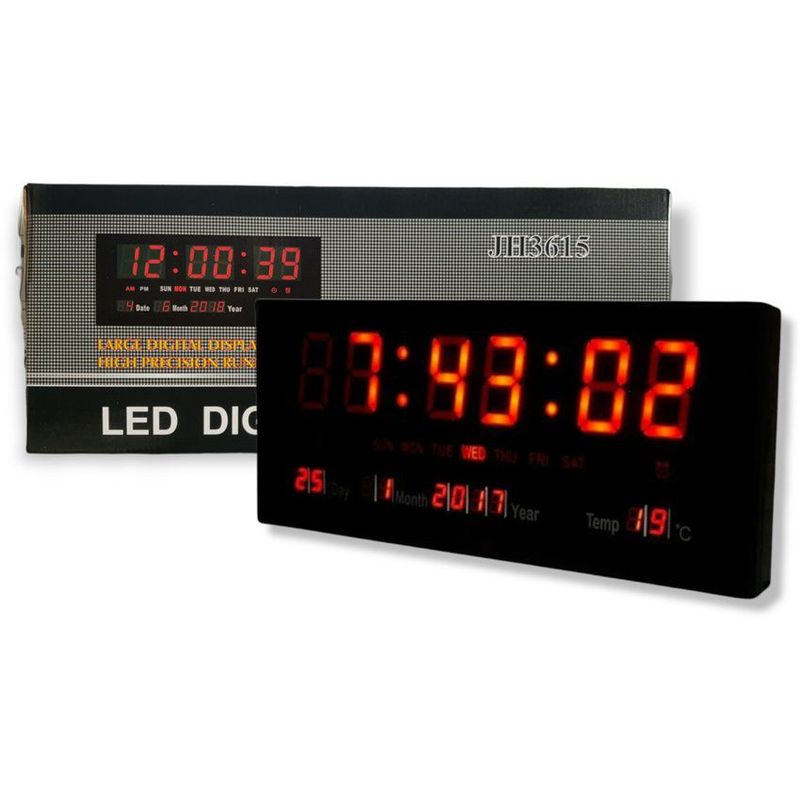 GENERICO - Reloj y calendario de pared digital 3615