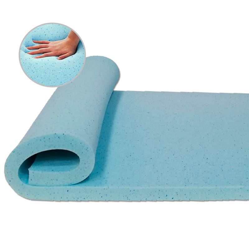TECHCONFORT - Sobrecolchon topper en gel y viscoelástica tamaño 120x190 semidoble