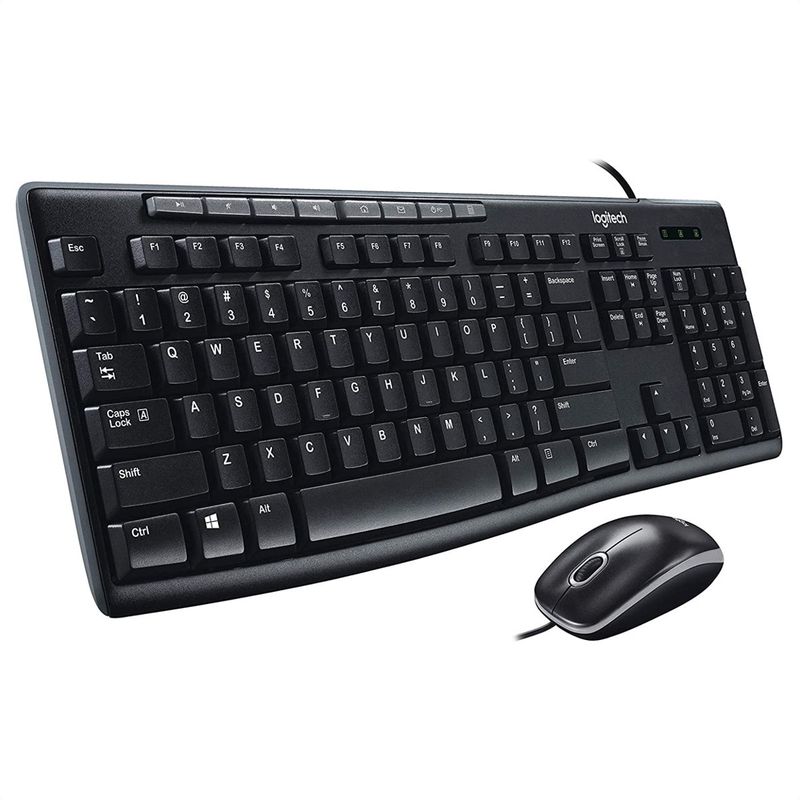 LOGITECH - Combo Usb Teclado Multimedia Y Mouse Logitech Mk200 Media