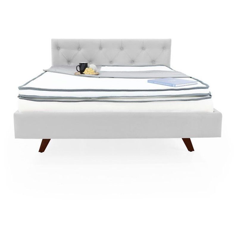 VENECIA - Set Cama Virginia Doble Tela Plata con Colchón Brusela