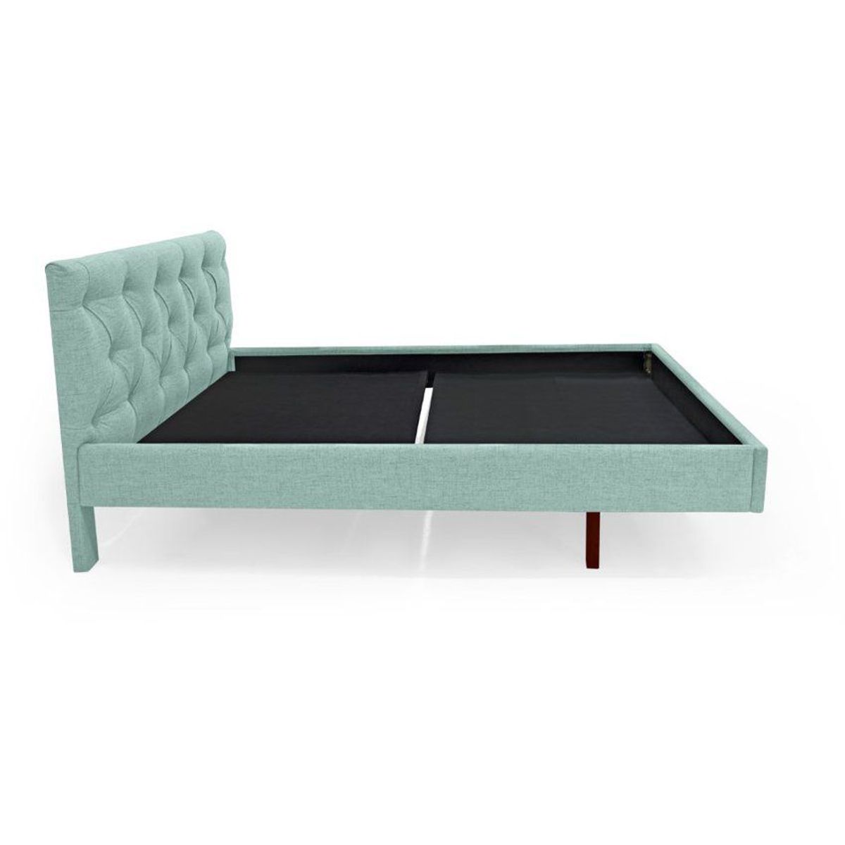 VENECIA - Cama Doble Virginia en Tela Aqua.