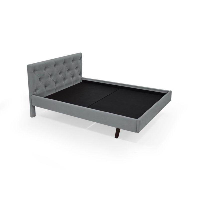 VENECIA - Cama Doble Virginia Tela Gris