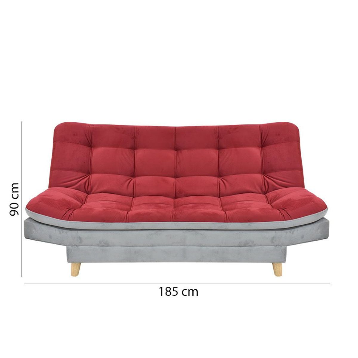 INDUSTRIAL BASESTILOS - Sala Moltochic jumbo lino rojo-gris patas de metal_.